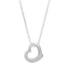 Silver Expressions By Larocks Crystal Daughter Heart Pendant Necklace, Women's, Grey