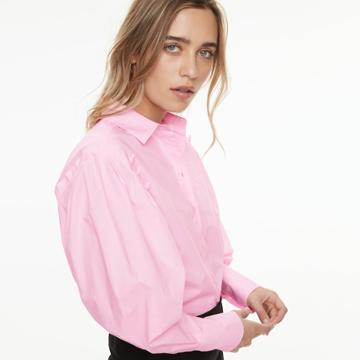 K/lab Bishop Sleeve Button-down Shirt, Kids Unisex, Size: Small, Med Pink