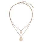 Lc Lauren Conrad Filigree Teardrop Layered Necklace, Women's, Gold