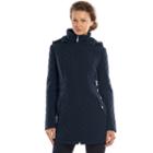 Women's Gallery Hooded Quilted Jacket, Size: Large, Dark Blue