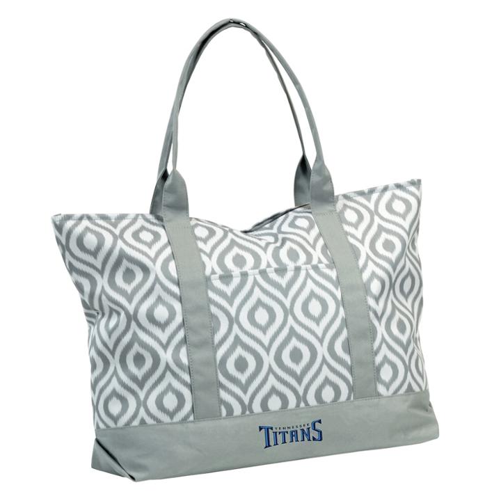 Logo Brand Tennessee Titans Ikat Tote, Women's, Grey