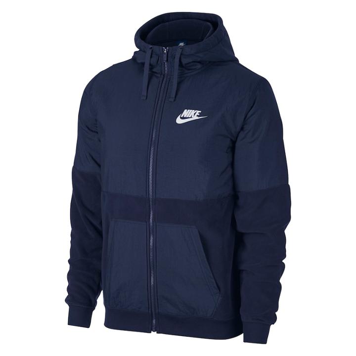 Men's Nike Winterized Full-zip Fleece Hoodie, Size: Xxl, Med Blue