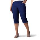 Plus Size Lee Skye Skimmer Capri Pant, Women's, Size: 20 - Regular, Dark Blue