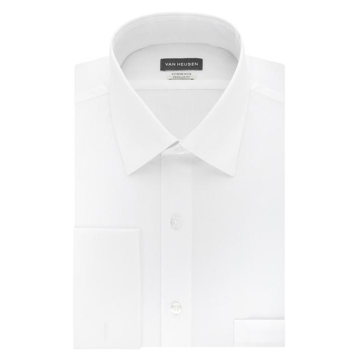 Men's Van Heusen Extreme White Endurance Regular-fit French Cuff Dress Shirt, Size: Xl-36/37