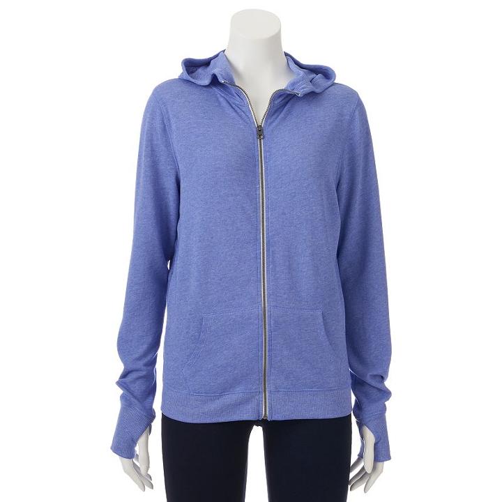 Juniors' So&reg; Perfectly Soft Striped Sleeve Hoodie, Teens, Size: Xs, Dark Blue