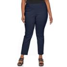 Plus Size Napa Valley Slimming Solution Straight-leg Dress Pants, Women's, Size: 16 W, Dark Blue