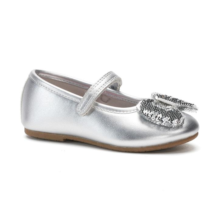 Rachel Shoes Lil Gabriella Toddler Girls' Dress Flats, Size: 9 T, Light Grey