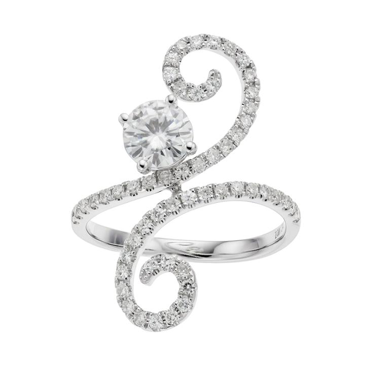 Forever Brilliant 14k White Gold 1 1/3 Carat T.w. Lab-created Moissanite Ring, Women's, Size: 7
