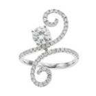 Forever Brilliant 14k White Gold 1 1/3 Carat T.w. Lab-created Moissanite Ring, Women's, Size: 7