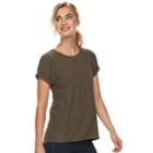 Women's Apt. 9&reg; Abstract Ribbed Tee, Size: Xxl, Dark Green
