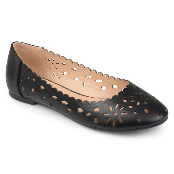 Journee Collection Delaney Women's Ballet Flats, Size: 8.5 Wide, Black