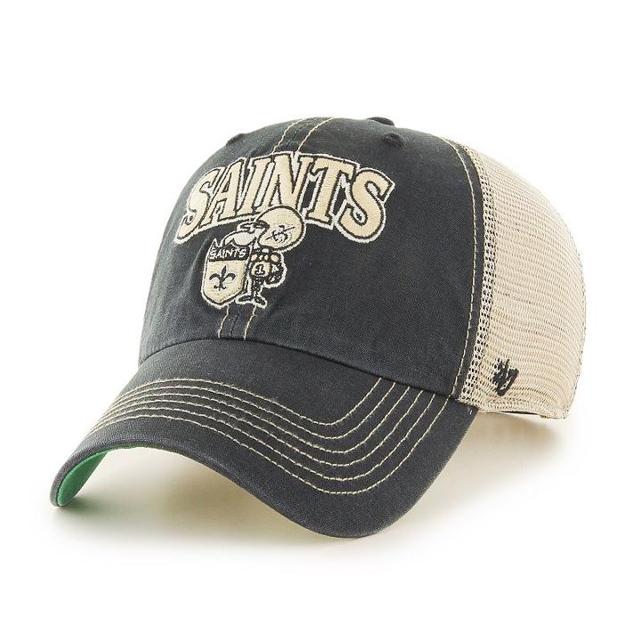 Adult '47 Brand New Orleans Saints Tuscaloosa Adjustable Cap, Black