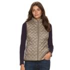 Women's Croft & Barrow&reg; Classic Quilted Vest, Size: Large, Dark Grey