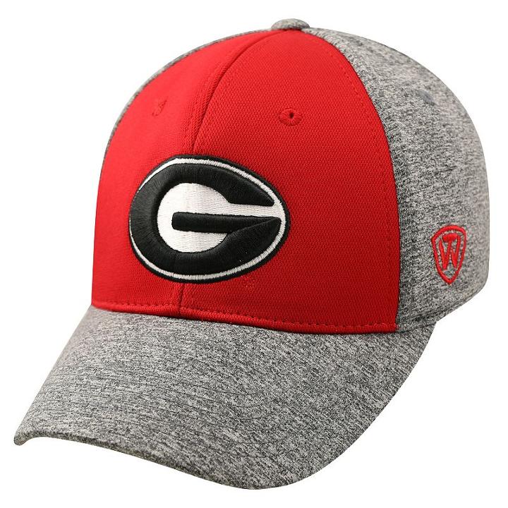 Adult Top Of The World Georgia Bulldogs Pressure One-fit Cap, Med Red