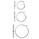 Apt. 9&reg; Hoop Earring Set, Women's, Silver