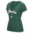 Women's Adidas Milwaukee Bucks Tri-blend Tee, Size: Large, Dark Green