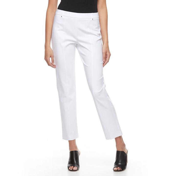 Women's Napa Valley Slimming Solution Straight-leg Dress Pants, Size: 10, Natural