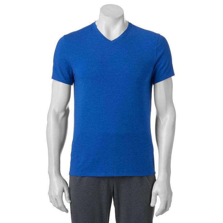 Big & Tall Apt. 9&reg; V-neck Tee, Men's, Size: Xl Tall, Med Blue