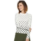 Women's Popsugar Crewneck Sweater, Size: Large, White
