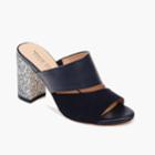American Glamour By Badgley Mischka Brooke Women's High Heel Mules, Size: Medium (8.5), Blue (navy)