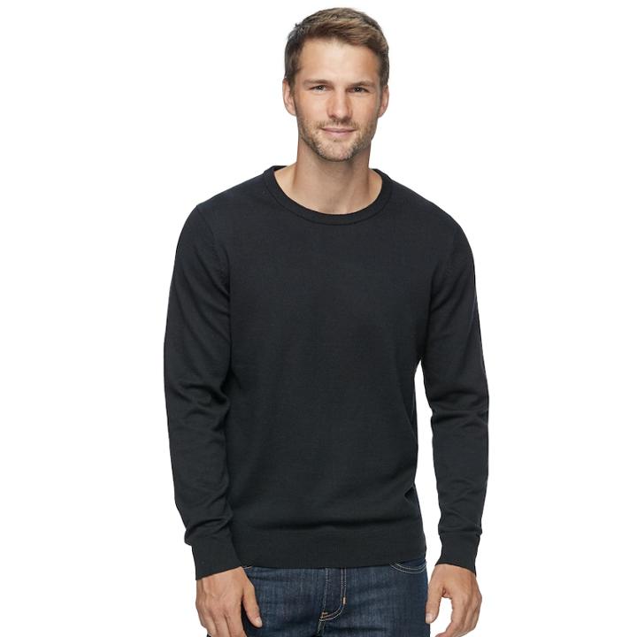 Men's Sonoma Goods For Life&trade; Coolmax Classic-fit Crewneck Sweater, Size: Large, Oxford