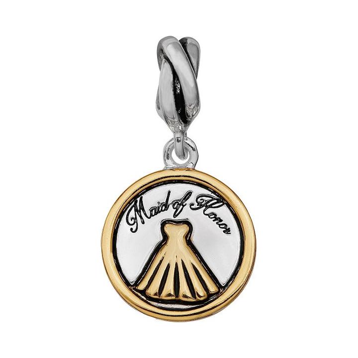 Individuality Beads Sterling Silver & 14k Gold Over Silver Maid Of Honor Charm, Women's, Yellow