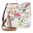 Apt. 9&reg; Robin Triple Zipper Crossbody Bag, Women's, White Oth