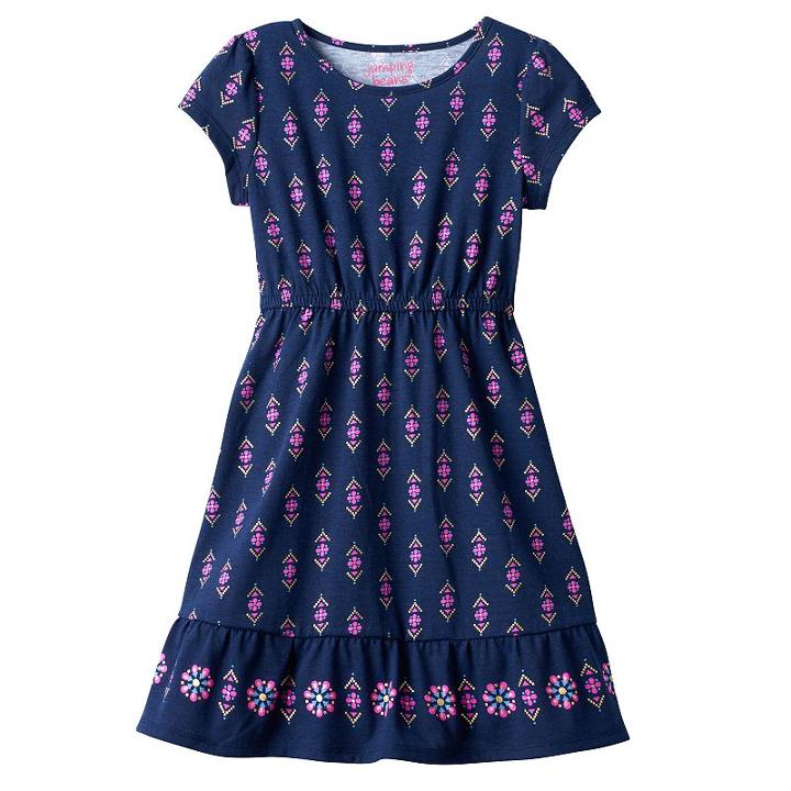 Girls 4-10 Jumping Beans&reg; Foil Tiered Dress, Girl's, Size: 7, Blue