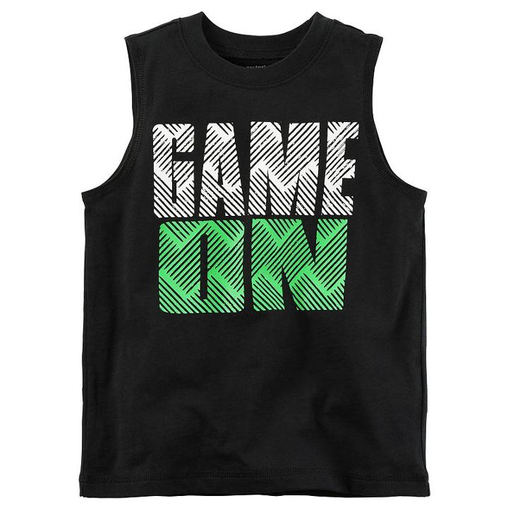 Boys 4-8 Carter's Game On Tank Top, Boy's, Size: 8, Black