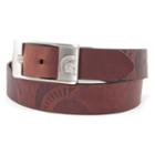 Men's Michigan State Spartans Brandish Leather Belt, Size: 38, Brown