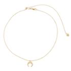 14k Gold Diamond Accent Crescent Pendant Necklace, Women's, Size: 16, Yellow