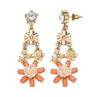 Gs By Gemma Simone Fresh Cut Flowers Collection Drop Earrings, Girl's, Multicolor