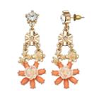 Gs By Gemma Simone Fresh Cut Flowers Collection Drop Earrings, Girl's, Multicolor