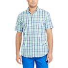 Men's Chaps Classic-fit Plaid Poplin Easy-care Button-down Shirt, Size: Xxl, Green