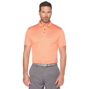 Men's Grand Slam On Course Jacquard Polo, Size: Small, Orange