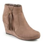 Journee Collection Ela Women's Wedge Ankle Boots, Girl's, Size: 10, Brown