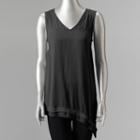 Women's Simply Vera Vera Vera Wang Asymmetrical Tank, Size: Medium, Black
