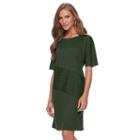 Women's Apt. 9&reg; Solid Ribbed Dress, Size: Xl, Green