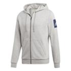 Men's Adidas Frech Terry Full-zip Hoodie, Size: Xxl, Med Grey