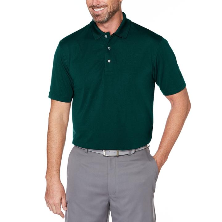 Men's Grand Slam Off Course Textured Golf Polo, Size: Small, Green