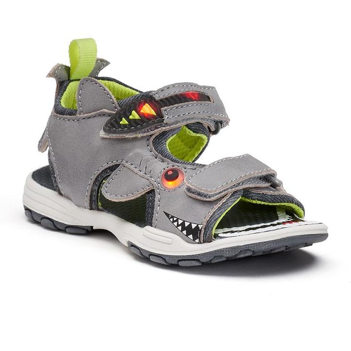 Carter's Sharkon Toddler Boys' Light-up Sandals, Boy's, Size: 6 T, Grey