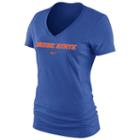 Women's Nike Boise State Broncos Wordmark V-neck Tee, Size: Large, Multicolor