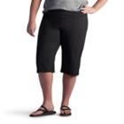 Plus Size Lee Sophia Pull-on Skimmer Capris, Women's, Size: 18 - Regular, Black