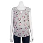 Juniors' Grayson Threads Lace Cap Sleeve Top, Teens, Size: Xl, Light Grey