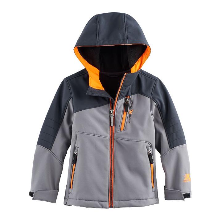 Boys 4-7 Zeroxposur Softshell Midweight Jacket, Size: Medium, Grey (charcoal)