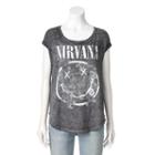 Women's Rock & Republic&reg; Nirvana Graphic Tee, Size: Small, Grey (charcoal)