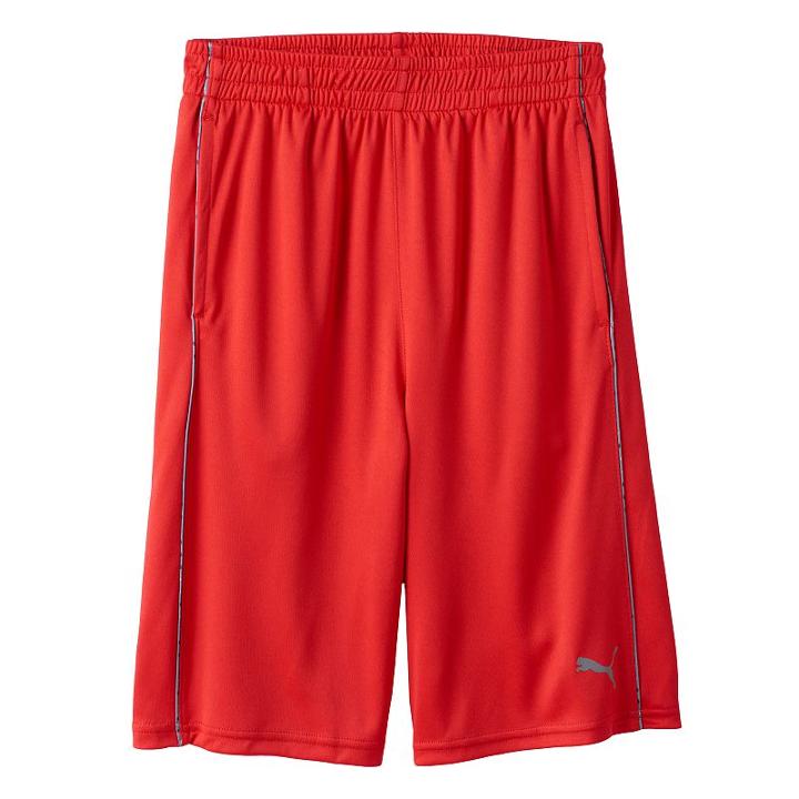Boys 8-20 Puma Small-stripe Shorts, Boy's, Size: Xl, Brt Red