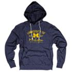 Men's Michigan Wolverines Hooded Tee, Size: Xxl, Blue (navy)