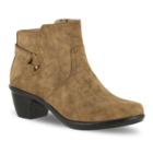 Easy Street Dawnta Women's Ankle Boots, Size: 6 Wide, Lt Brown