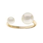 Pearlustre By Imperial 10k Gold Freshwater Cultured Pearl Open Ring, Women's, Size: 7, White